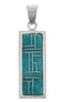 Turquoise Inlay Southwestern Pendant Jewelry EX29184